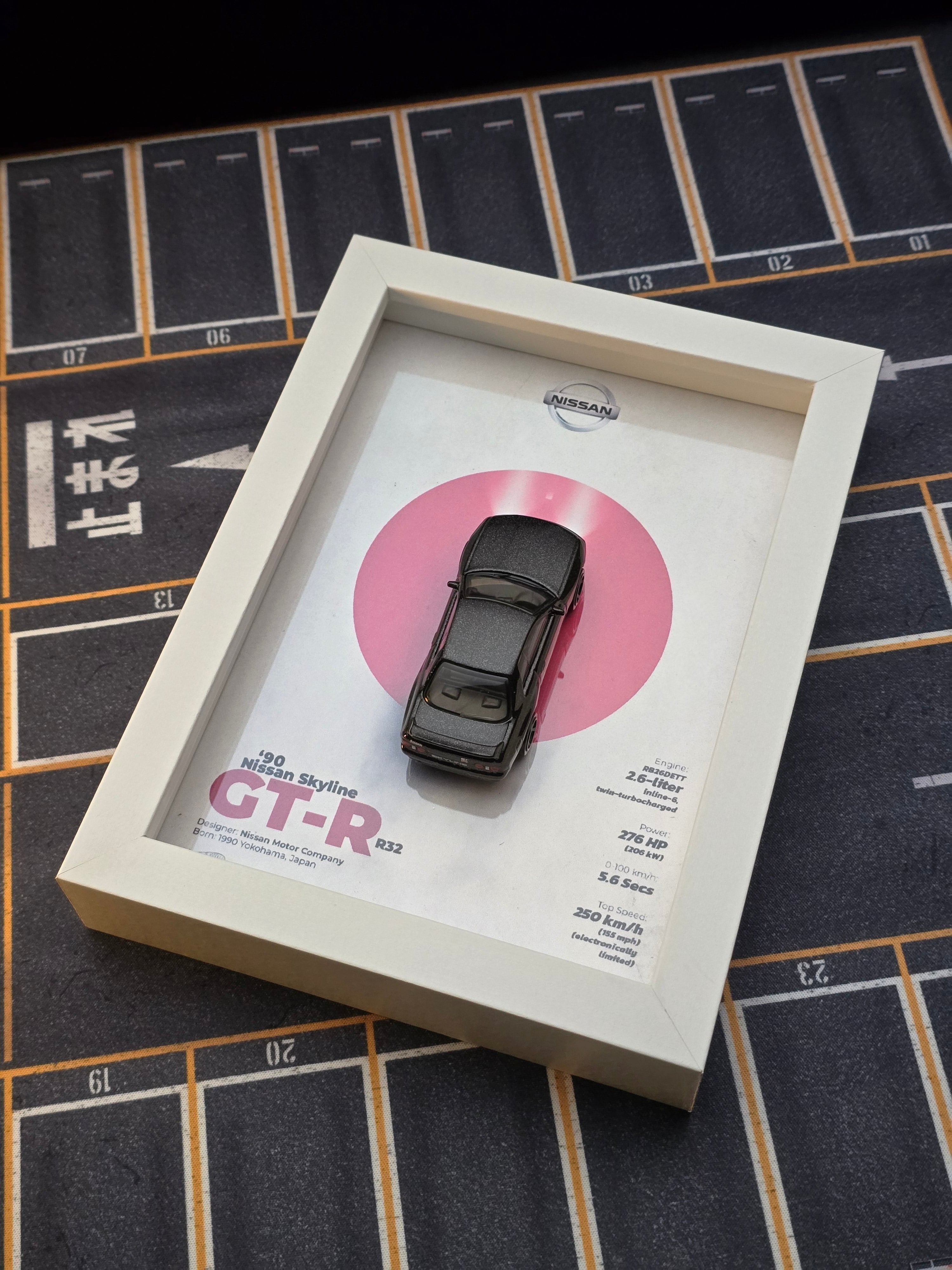 Nissan Skyline GT-R R32 Framed Display [White]