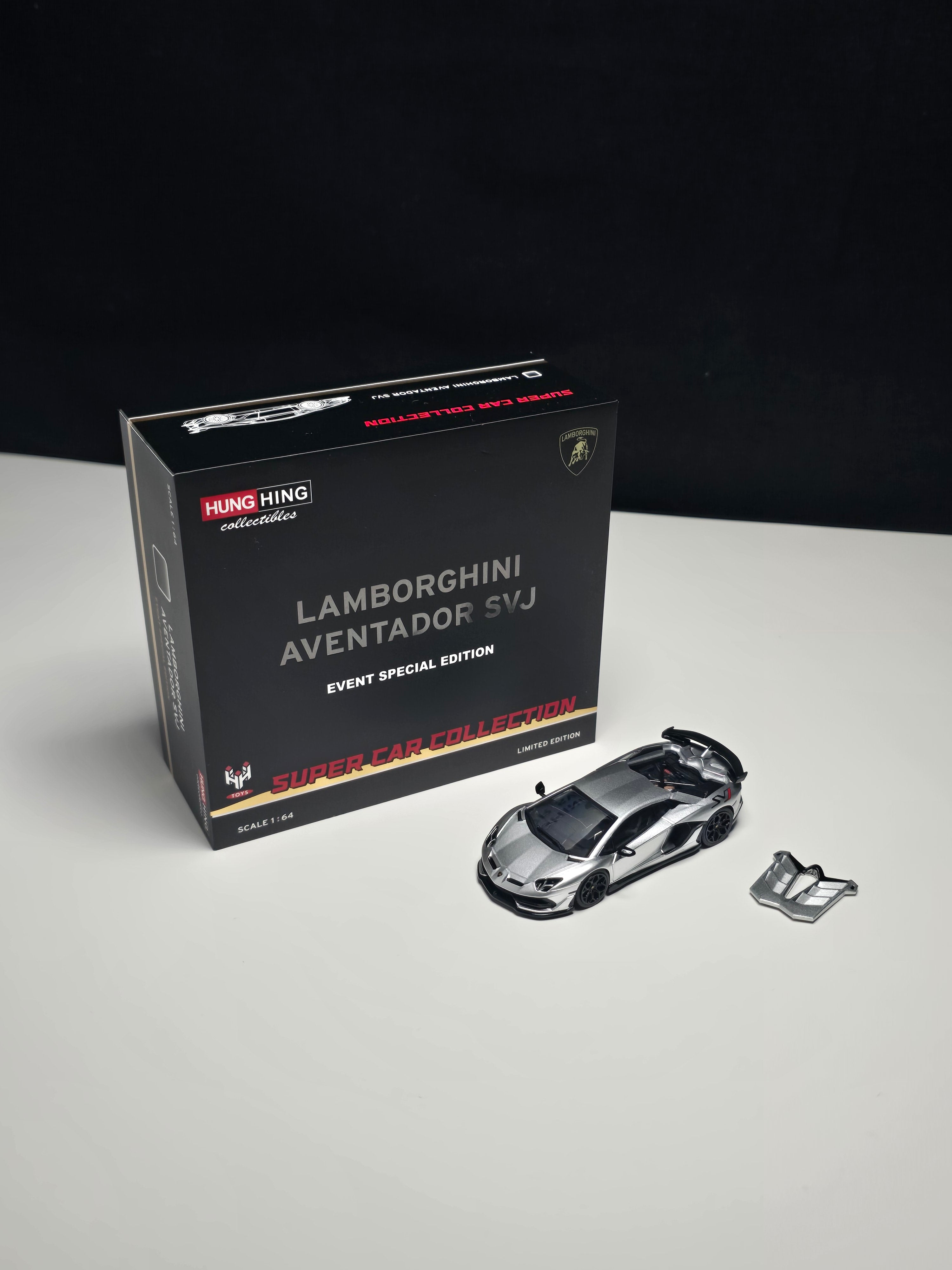 HH Toys 1/64 Silver Lamborghini Aventador SVJ [2026 Tokyo Auto